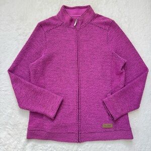Weird Fish Full Zip Jacket Women’s 16 Magenta Cotton Athleisure Casual Outdoor